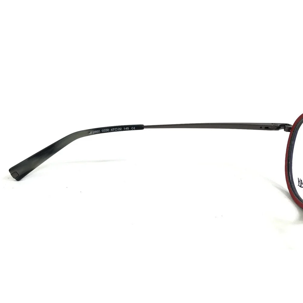 J. F. Rey Eyeglasses Frames JF2860 0330 Striped Brown Red Gray Round 47-22-145